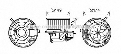 AVA QUALITY COOLING vw8341 -  Электродвигатель, вентиляция салона